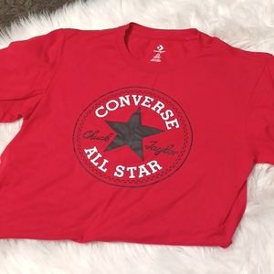 Converse t-shirt, men's small, red, cotton, new